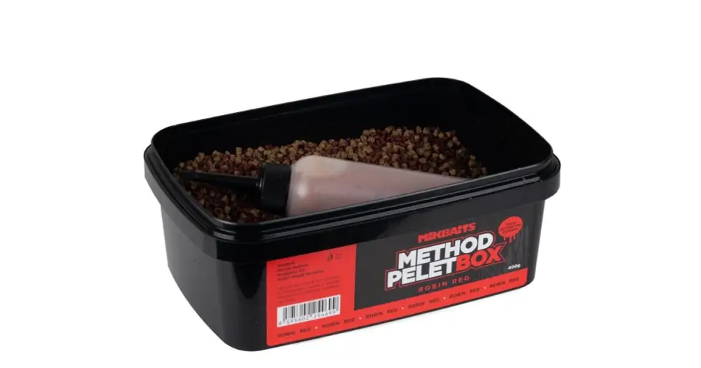 Odeslání Ihned Mikbaits Method Pelet Box 400 g + 120 ml Activator - Robin Red