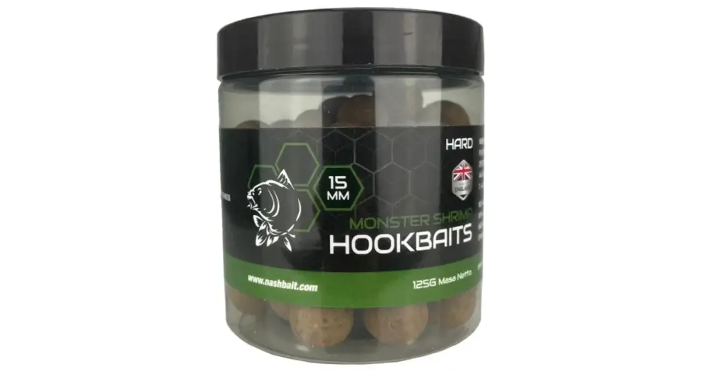 Víkendová Akce Nash Tvrzené Boilie Hard Hookbaits Monster Shrimp