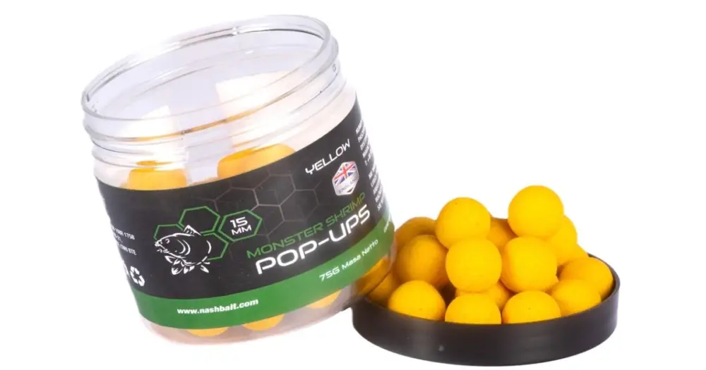 Dokud Zásoby Vydrží Nash Plovoucí Boilie Pop Ups Monster Shrimp Yellow 75 g