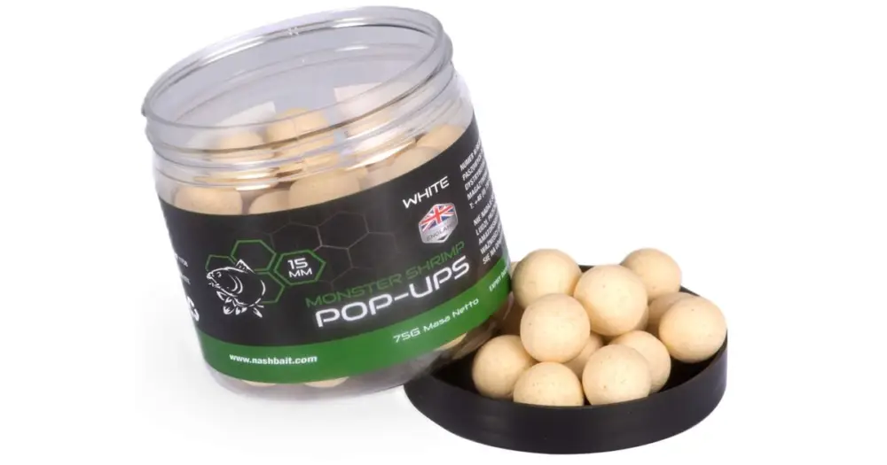 Ihned K Objednání Nash Plovoucí Boilie Pop Ups Monster Shrimp White 75 g - 20 mm