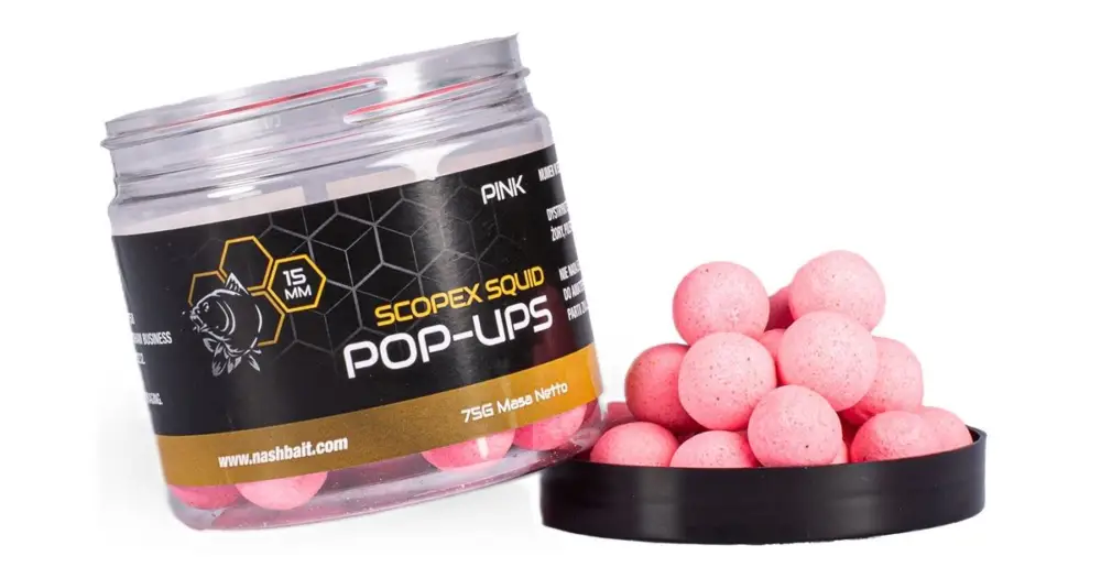 Nash Plovoucí Boilie Pop Ups Scopex Squid Pink 75 g Nejlepší Cena