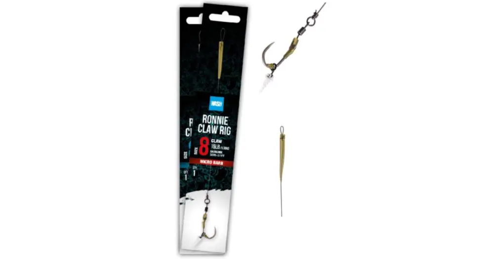 Levný Nash Návazec Ronnie Claw Rig Barbed - Velikost Háčku 2