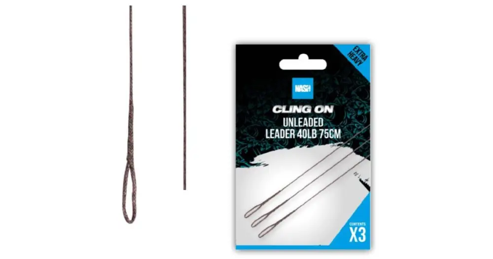 Výhodná Nabídka Nash Montáž Cling On Unleaded Leader 75cm 40 lb 3 ks