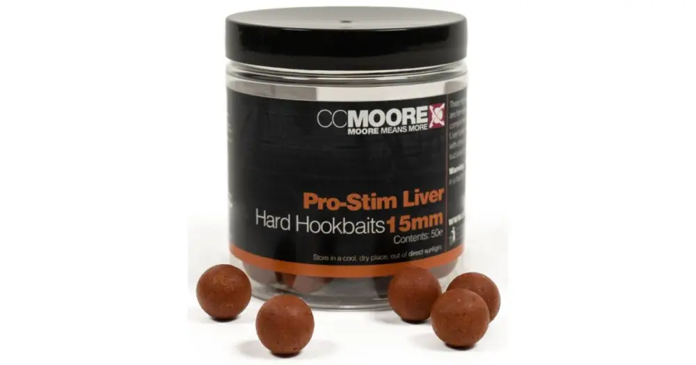 CC Moore Tvrzené Boilie Pro-Stim Liver Hard Hookbaits Sezónní Sleva