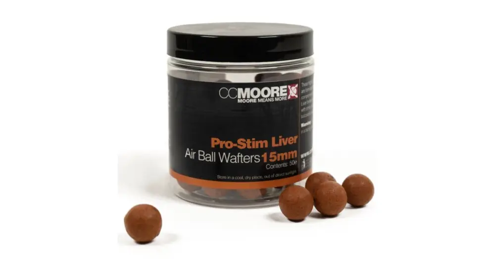 Časově Omezené CC Moore Vyvážené Boilie Pro-Stim Liver Air Ball Wafters - 15 mm 50 ks