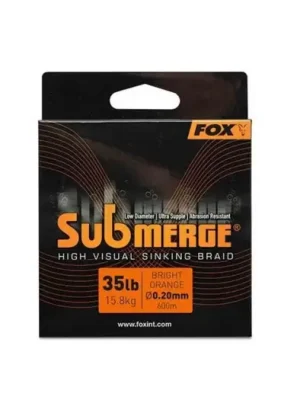 Akce Fox Splétaná Šňůra Submerge Orange Sinking Braid 300 m - 0,20 mm 15,8 kg