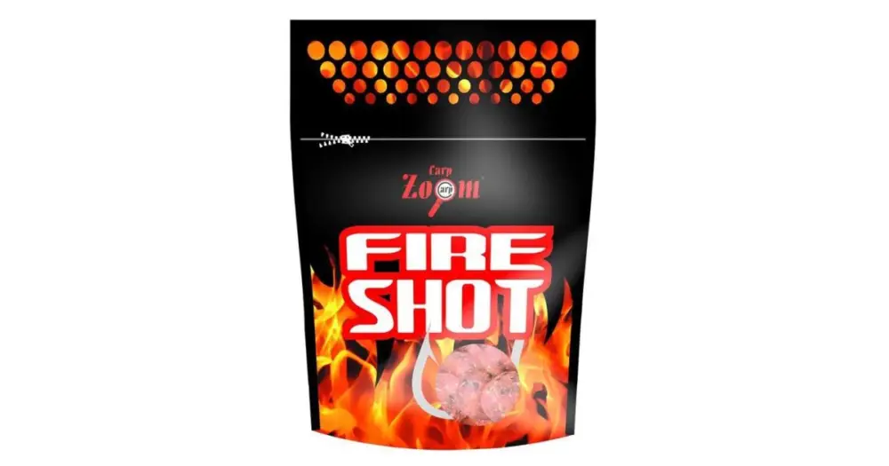 Zlevněný Carp Zoom Boilie Fire Shot 16 mm 120 g - Sladká Vanilka