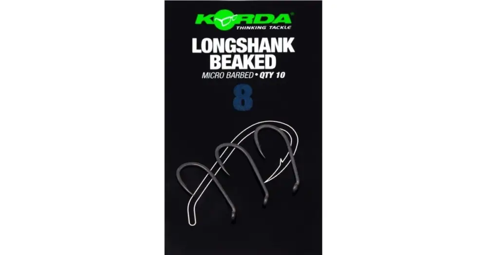 Korda Háčky Longshank Beaked Barbed 10 ks - Velikost 8 Novinka
