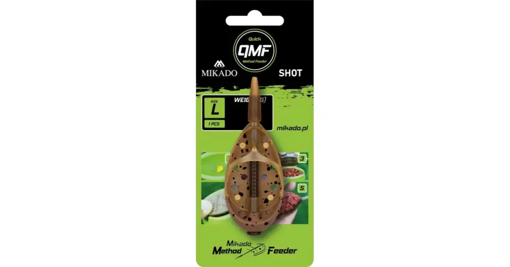 Mikado Krmítko Method Feeder Shot Q.M.F. System L 1ks - 60 g Rychlé Dodání