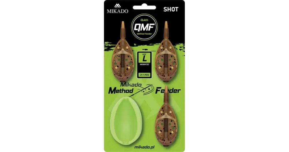 Cenově Výhodný Mikado Krmítko Method Feeder Shot Q.M.F. Set L - 3x60 g