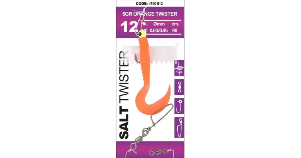 Spro Návazec Na Tresky Salt Twister Orange 90 cm Zlevněný