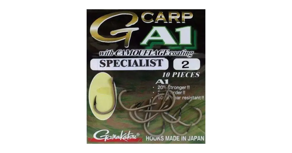 Gamakatsu Háčky G-Carp Specialist CAMOU A1 10ks-Velikost 6 Koupit Online