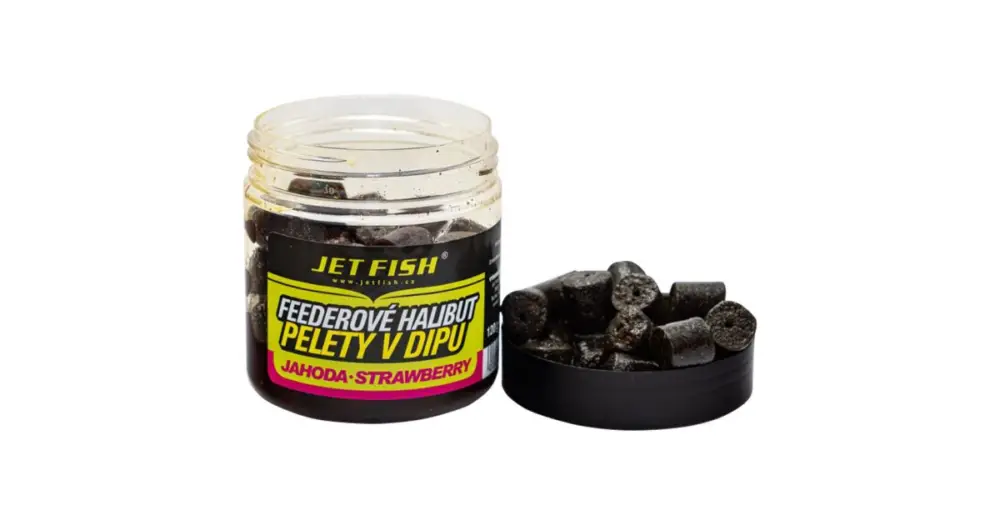 Dokud Zásoby Vydrží Jet Fish feederové halibut pelety v dipu 12 mm 120 g-Česnek