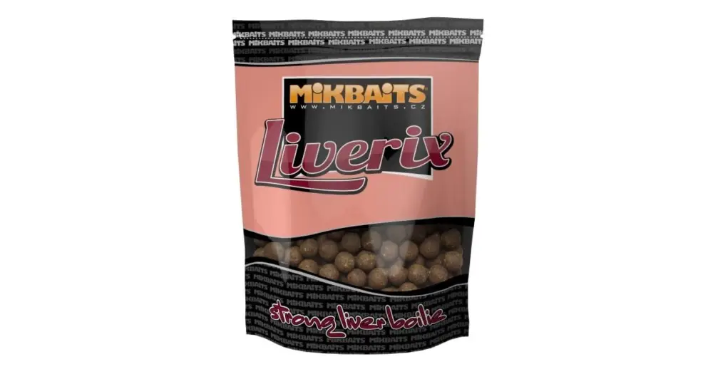 Hit Sezóny Mikbaits Boilie LiveriX Mazaná Škeble 1 kg 24 mm
