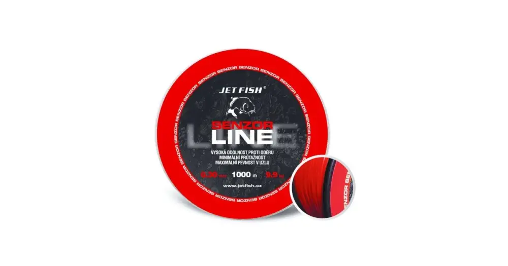 Jet Fish Senzor line Red 1000 m-Průměr 0,25 mm / Nosnost 5,5 kg Odeslání Ihned