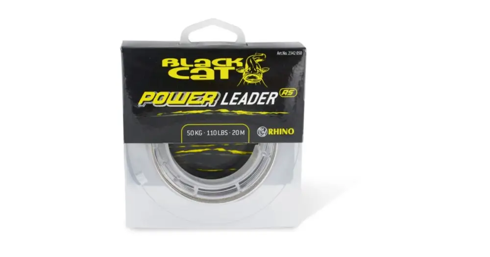 Black Cat návazcová šňůra sumcová Power Leader 20 m Sand-Průměr 1,4mm / Nosnost 150kg Víkendová Akce