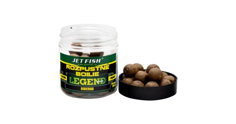 Jet Fish Rozpustné Boilie Legend Range Biocrab 250 ml -20 mm Časově Omezené