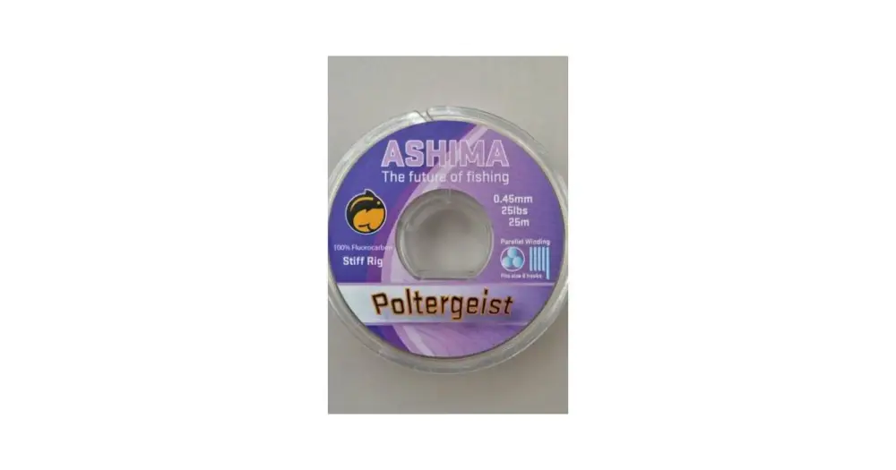 Ashima Poltergeist Fluocarbon 20 m-Průměr 0,45 mm / Nosnost 25lb Jen Po Omezenou Doba