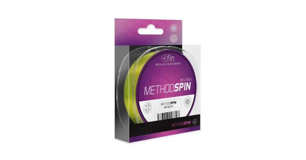 Fin Vlasec Method Spin Žlutá 300 m-Průměr 0,18 mm / Nosnost 6,6 lb Dokud Zásoby Vydrží