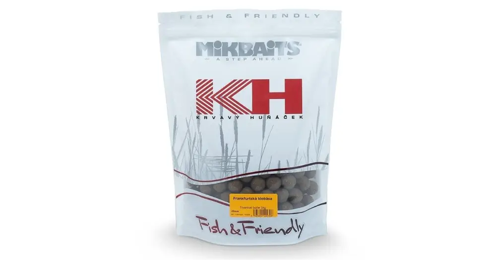 Hit Sezóny Mikbaits Boilie Krvavý Huňáček Jahoda Exclusive - 1 kg 20 mm