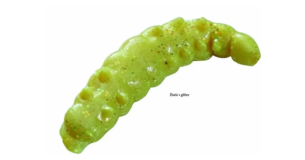 Vysoce Kvalitní Berkley Gumová nástrahaPowerBait Vosí Larvy 2,5 cm 55 ks-Červená+Gliter