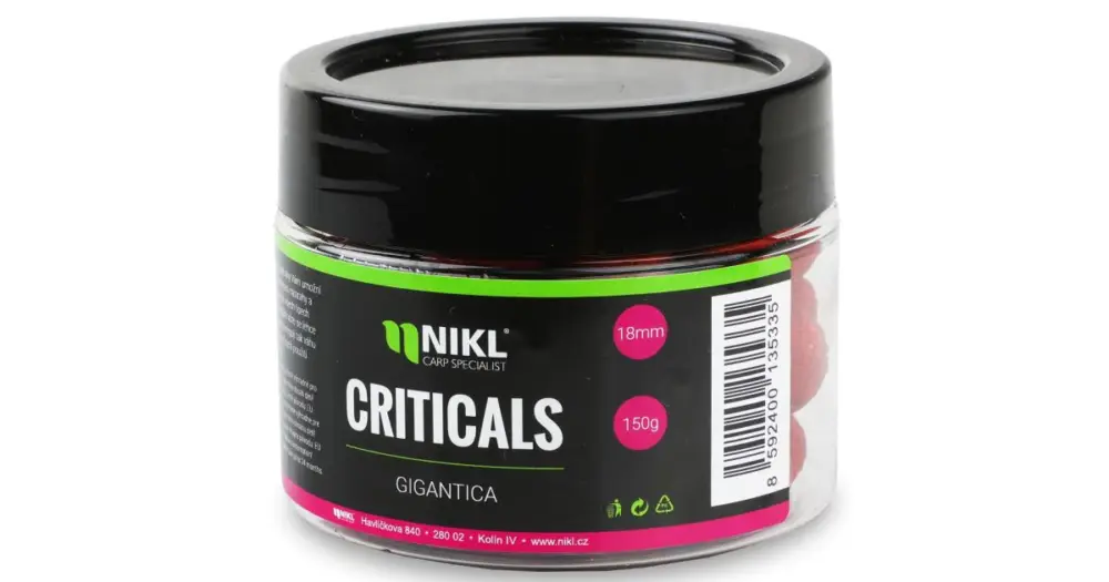 Ihned K Objednání Nikl Boilie Criticals Gigantica 150 g - 20 mm