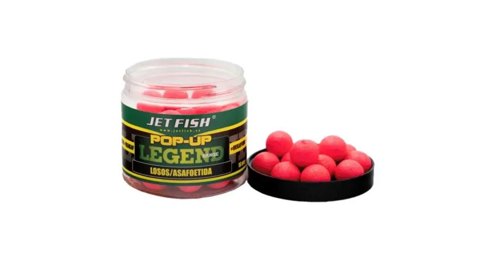Jet Fish Pop Up Legend Range Losos Asafoetida - 60 g 16 mm Speciální Cena