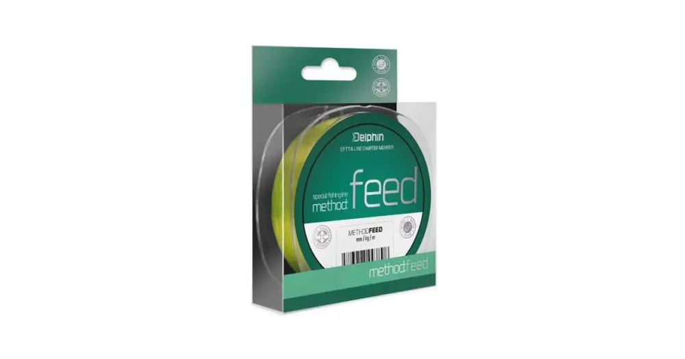 Delphin Vlasec Method Feed Fluo Žlutá 150 m-Průměr 0,18 mm / Nosnost 6,6 lb Nejprodávanější