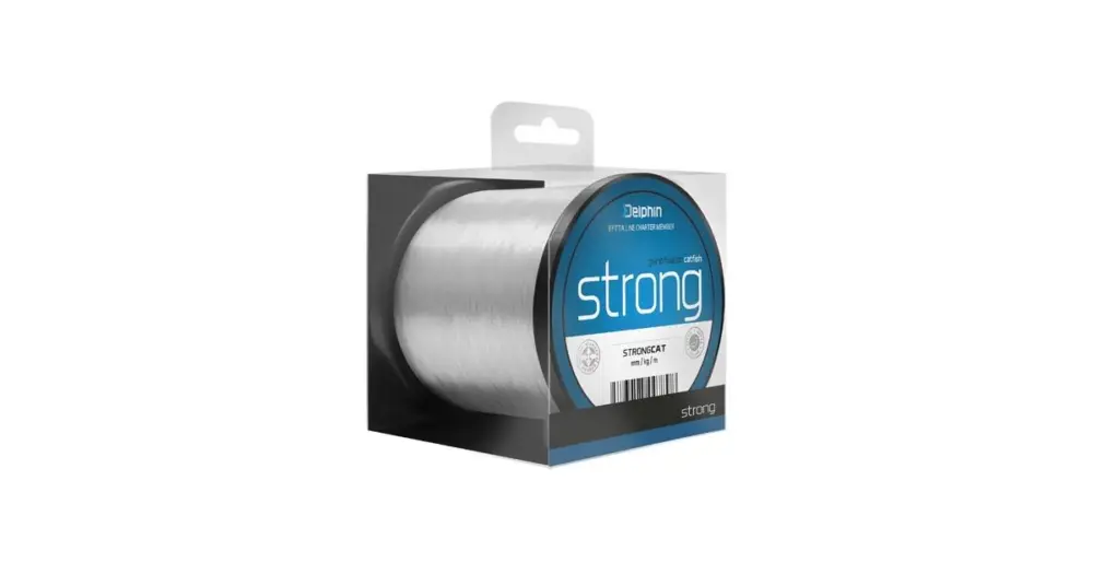 Delphin Vlasec Strong Cat Transparentní - Průměr 0,60 mm Nosnost 45,5 lb Návin 1400 m Doprava Zdarma