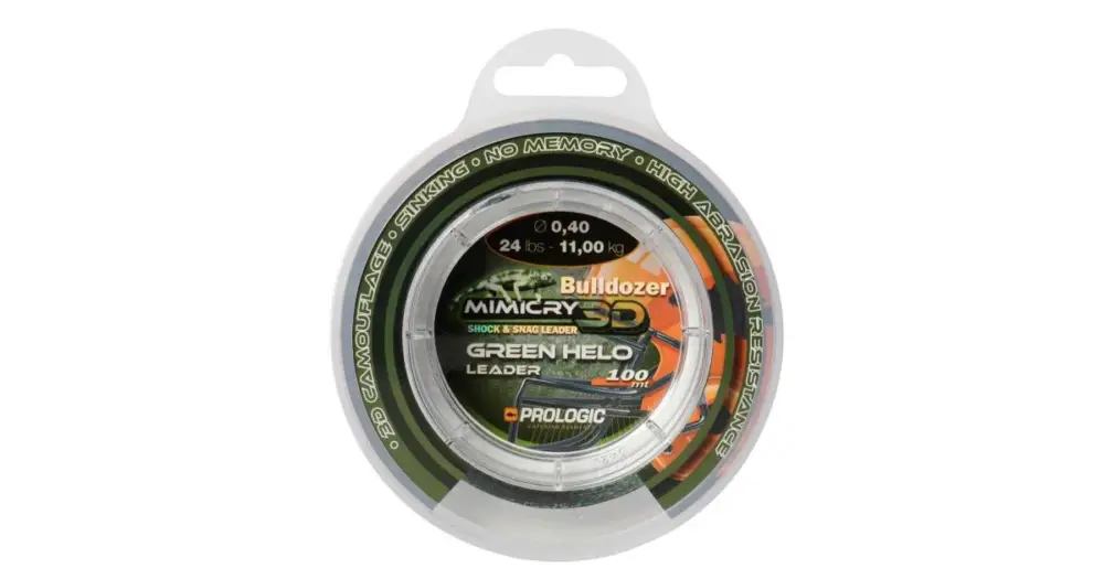 Prologic Šokový Vlasec Mimicry Green Helo Leader 100 m-Průměr 0,50 mm / Nosnost 15,6 kg Novinka