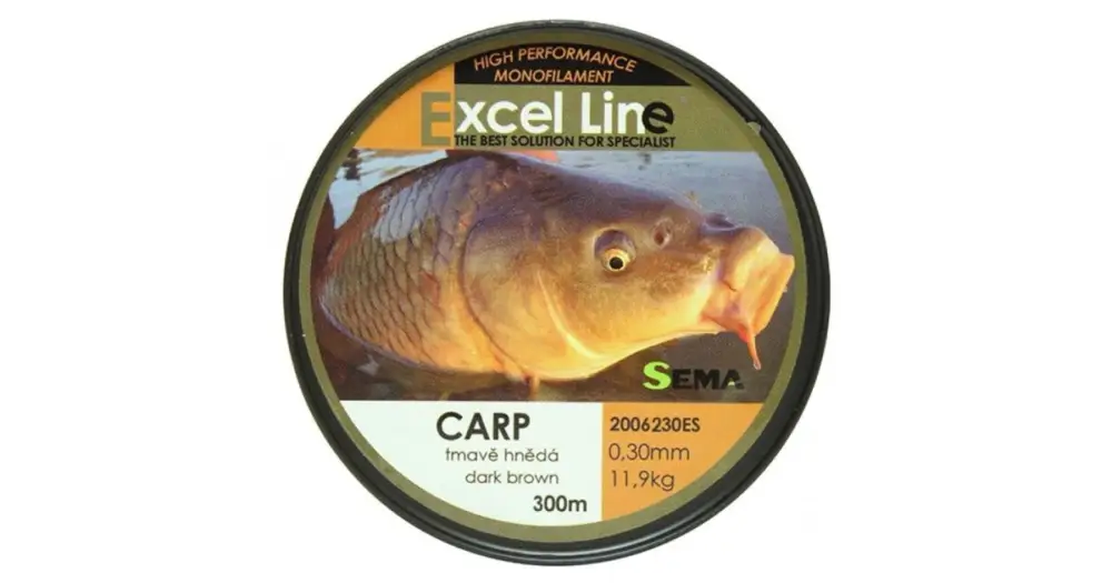 Sema Vlasec Excel Carp 300 m Hnědá-Průměr 0,22 mm / Nosnost 6,1 kg Přímo Od Výrobce