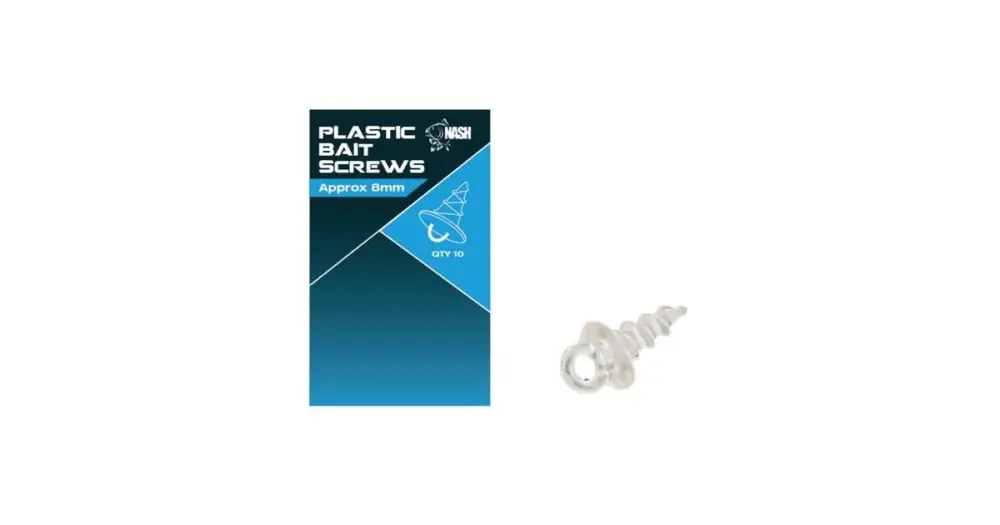 Autentický Nash Držák Nástrahy Plastic Bait Screw 10 ks - 8 mm