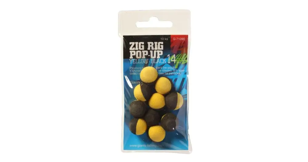 Giants Fishing Pěnové Plovoucí Boilie Zig Rig 14 mm 10 ks-Černo Růžová Cenová Bomba