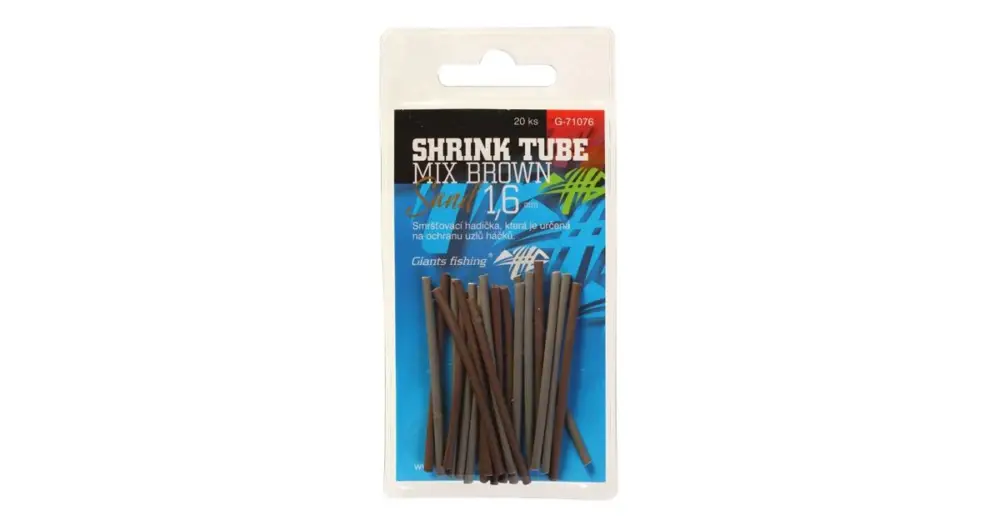 Nová Kolekce Giants Fishing Smršťovací Hadičky Mix Hnědá a Písková 20 ks-1,6 mm
