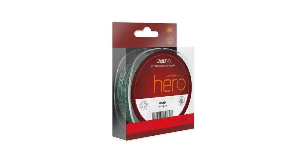 Delphin Splétaná Šňůra Hero-Průměr 0,20 mm / Nosnost 13,2 kg / Návin 300 m Expresní Doručení