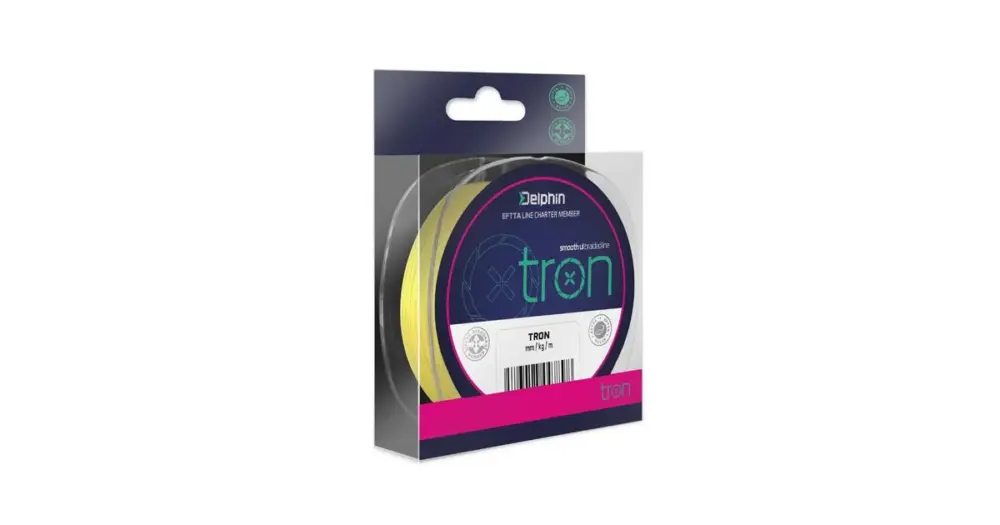 Delphin Splétaná Šňůra Tron Fluo Žlutá-Průměr 0,06 mm / Nosnost 2,70 kg / Návin 300 m Značkový