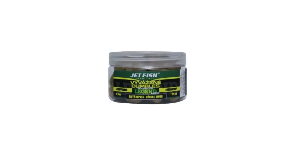 Jet Fish Vyvážené Dumbles Legend Range 200 ml 12 mm-žlutý impuls ořech javor Nejlepší Volba