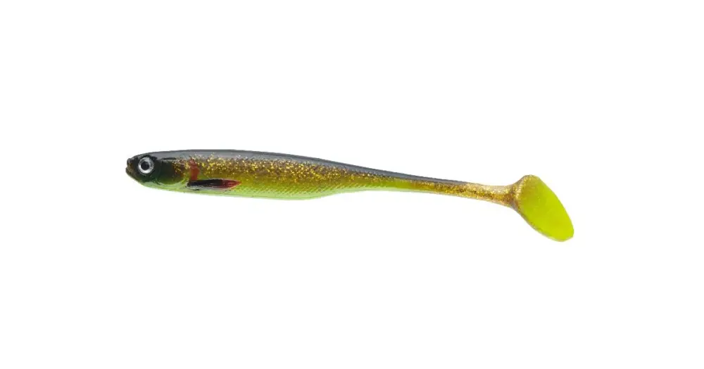 Top Prodej Cormoran Gumová Nástraha Crazy Fin Shad UV Chartreuse-16 cm 3 ks