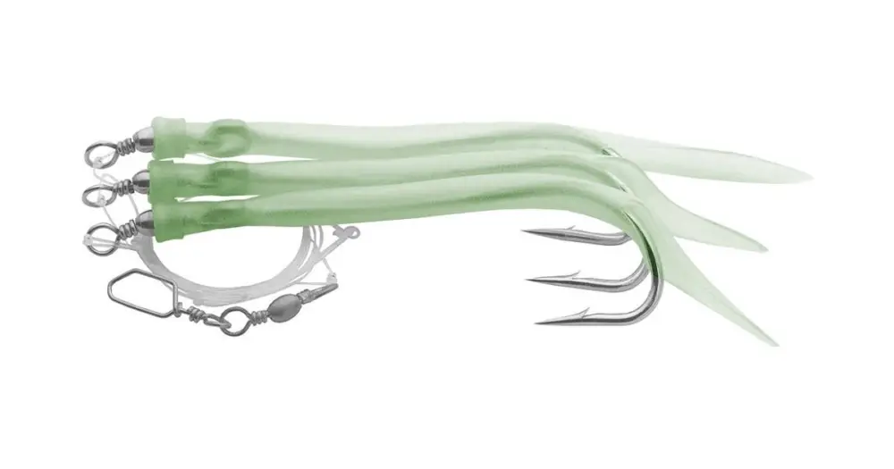 Saenger Aquantic Návazec 3er Gummi Makk System Zelená 130 cm-Velikost Háčku 8/0 Sleva