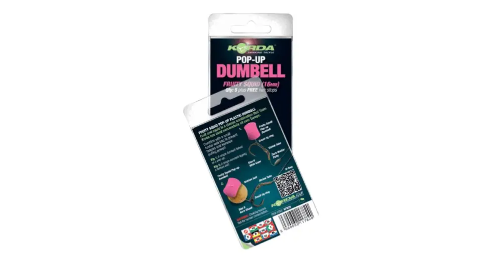 Korda Dumbell Slow Sinking Fruity Squid Růžová Ovoce-Oliheň-16 mm Speciální Cena