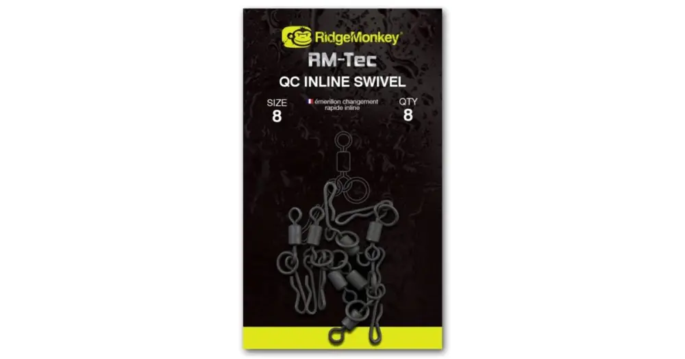 RidgeMonkey Rychlovýměnný obratlík pro Inline odpadávací olova Quick Change Inline Swivel Velikost 8 Super Cena
