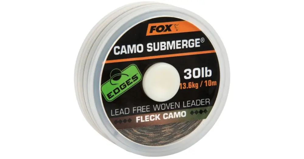 Fox Návazcová Šňůrka Edges Submerge Fleck Camo Leader 10 m-Průměr 30 lb / Nosnost 13,6 kg Sleva