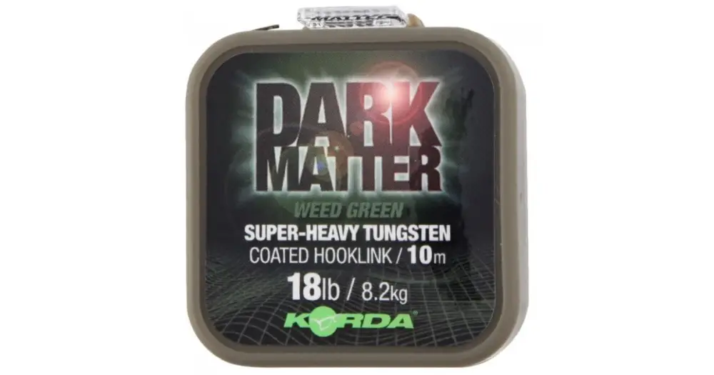 Oblíbený Korda Návazcová Šňůrka Dark Matter Tungsten Coated Braid Weed Green 10 m-Průměr 18 lb / Nosnost 8,2 kg