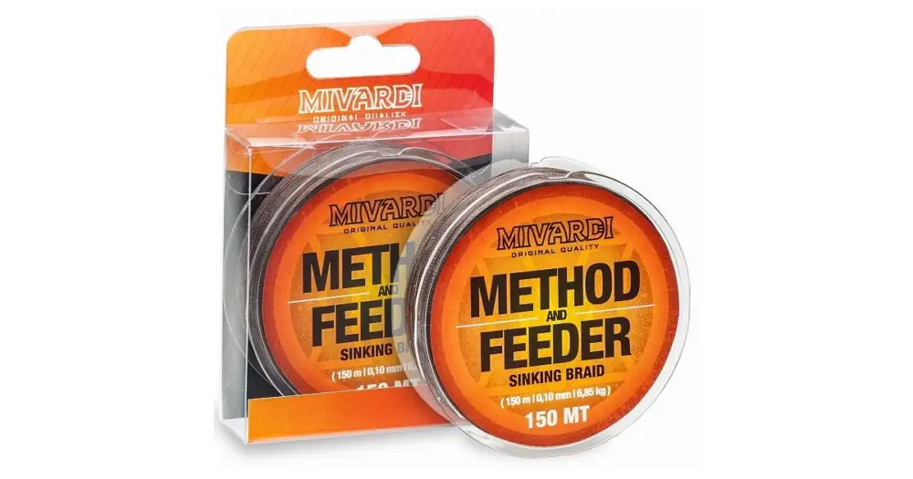 Mivardi Splétaná Šňůra Method & Feeder Sinking Braid 150 m Hnědá-Průměr 0,14 mm Víkendová Akce