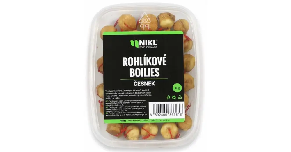 Must-Have Nikl Rohlíkové boilies 40 g-Česnek