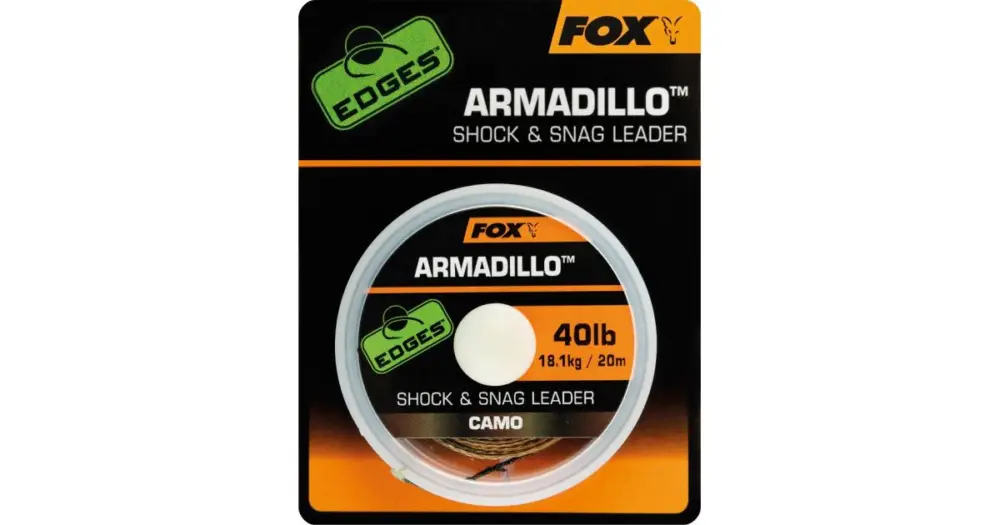 Výprodej Fox Návazcová Šňůrka Armadillo Camo 20 m-Průměr 40 lb / Nosnost 18,1 kg