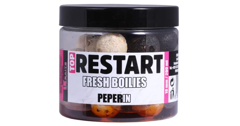 Ihned K Objednání LK Baits Boilie Fresh TopRestart 18 mm 200 ml-peperin