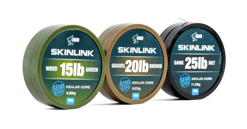 Vrácení Zdarma Nash Návazcová Šňůrka Potahovaná SkinLink Semi Stiff 10 m Gravel Hnědá