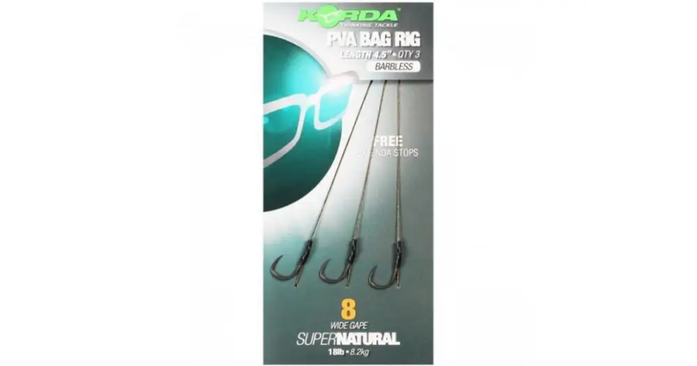 Akční Nabídka Korda Návazec Solidz PVA Rig Wide Gape Barbless 18 lb 3 ks