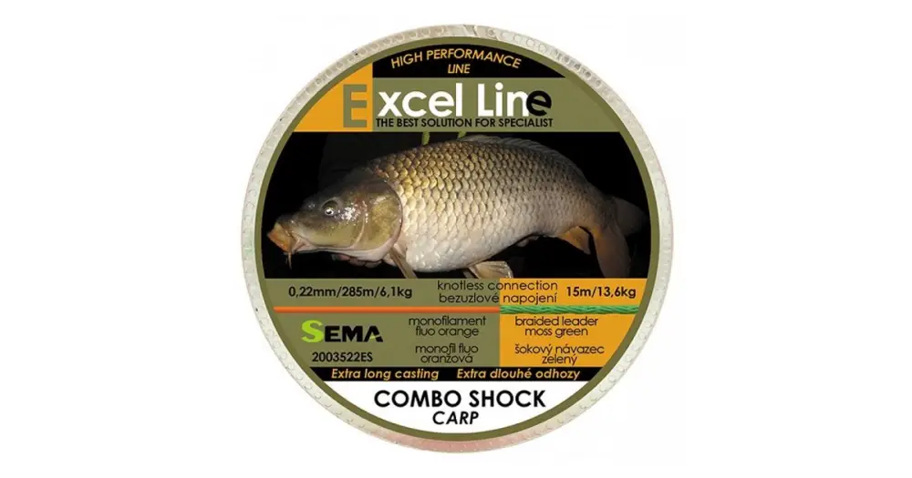 Nejlepší Volba Sema Vlasec Combo Shock Carp Oranžová 300 m